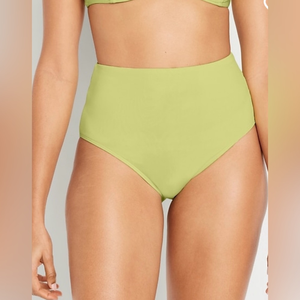 Old Navy High Waisted Pale Yellow Bikini Bottom